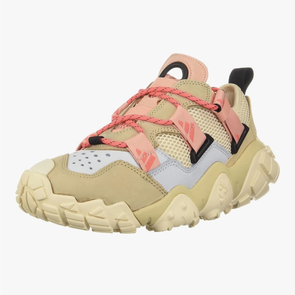 ADIDAS / AIROBO /Size 6.5 / Men Tan and Pink Trail Sneakers with Rugged Outsole